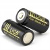 LiCB 2Packs 1650mAh 16340 Battery Rechargeable Li-ion With Lithium Battery Holder case 3.7v Batteries Black(2 PCS)