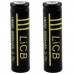 LiCB 2Packs 6800mAh 18650 Battery Rechargeable Li-ion With Lithium Battery Holder case 3.7v Batteries Black(2 PCS)