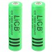 LiCB 2Packs 6800mAh 18650 Battery Rechargeable Li-ion With Lithium Battery Holder case 3.7v Batteries for Flashlight LED Light(2 PCS)