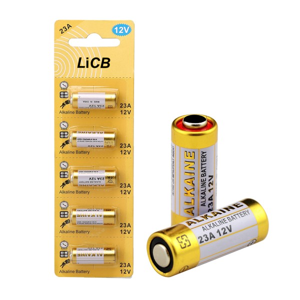 LiCB A23 23A 12V Alkaline Battery (5-Pack) 