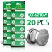 LiCB 20 Pack SR621SW 364 164 363 AG1 Battery 1.5V Button Cell Watch Batteries