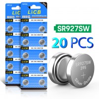 LiCB 20 Pack SR927SW 395 399 AG7 Battery 1.5V Watch Batteries