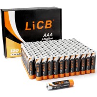 LiCB Alkaline AAA Batteries (120 Pack), 1.5 Volts Long-Lasting Triple A Batteries