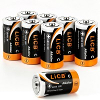 LiCB Alkaline C Batteries (8 Pack), 1.5 Volts Long-Lasting C Cell Batteries