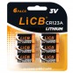 LiCB CR123A Lithium Batteries (6 Pack), 3 Volts High Capacity 123 Battery