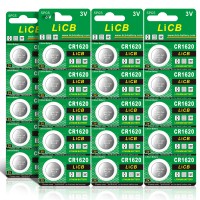 LiCB 20 Pack CR1620 Button Cell Battery 3V Lithium Battery CR 1620 Battery