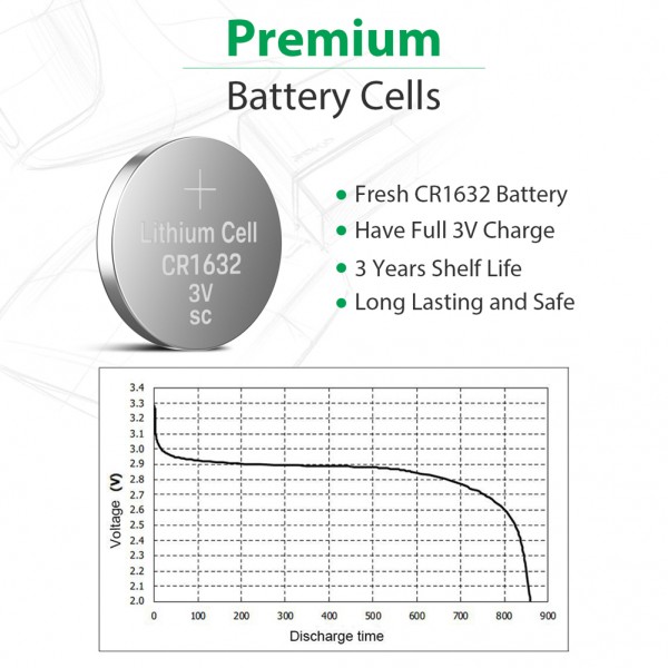 Lithium cell cr1632 3v sc discount