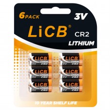 LiCB CR2 Battery (6 Pack), 3V Lithium Battery CR15h270 Long-Lasting Power for Photo