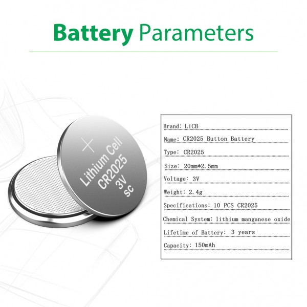 LiCB 20 Pack CR 1620 Batteries, Long-Lasting & High Capacity CR1620 Lithium  Battery,3 Volt CR1620 Coin & Button Cell for Car Remote & Key Fob