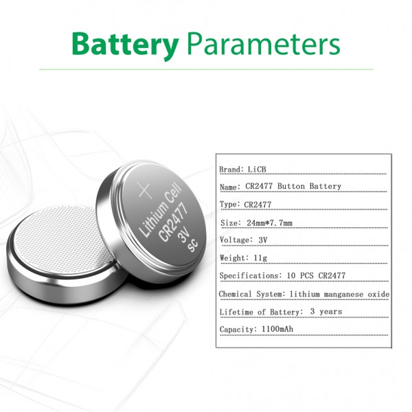 250pcs CR2477 3V lithium batteries DL2477 ECR2477 LM2477 KCR2477 CR 2477  Button Coin Cell battery Lithium batteria