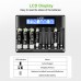 LiCB Rechargeable Batteries AA 2800mAh & AAA 1100mAh with Smart 8 Bay Battery Charger, 1.2V NiMH Battery, 8 Count - 4 AA and 4 AAA