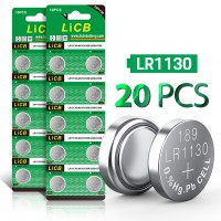LiCB 20 Pack LR1130 AG10 Battery 1.5V Long-Lasting Alkaline Button Cell Batteries 