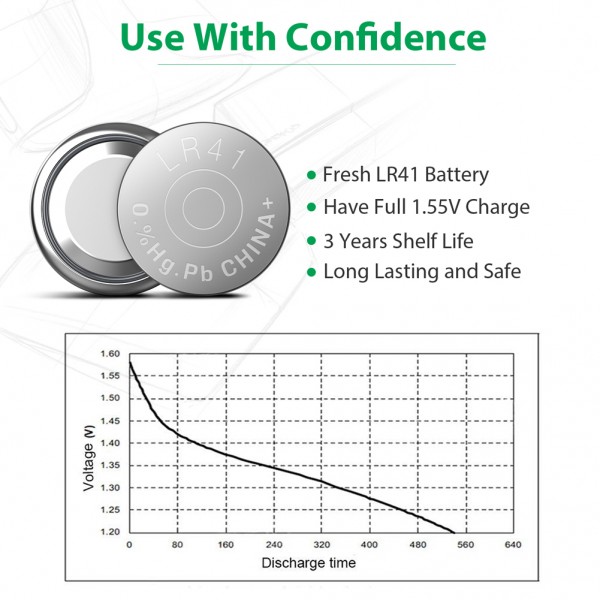 LR41 Battery AG3 392 384 192 Battery 1.5V Button Coin Cell Batteries